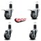 Service Caster 3.5'' Thermoplastic Rubber Swivel 1-5/8'' Expanding Stem Caster Set 2 Total Lock Brakes, 4PK SCC-EXTTL20S3514-TPRB-2-S-2-158 - alternate 3